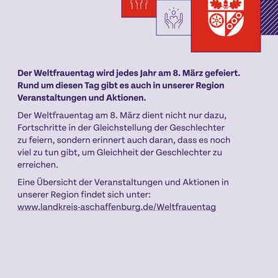 Bild vergr&ouml;&szlig;ern: Posting Auftakt zum Aktionszeitraum "Rund um den Weltfrauentag" 2026 - 2. Slide