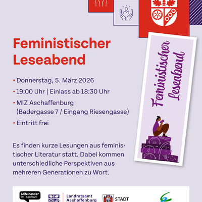 Bild vergr&ouml;&szlig;ern: Posting Feministischer Leseabend zum Aktionszeitraum "Rund um den Weltfrauentag" 2026 - 2. Slide