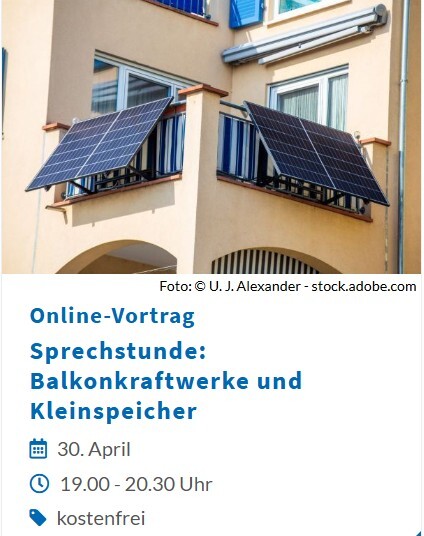 Bild vergr&ouml;&szlig;ern: Balkonkraftwerke und Kleinspeicher