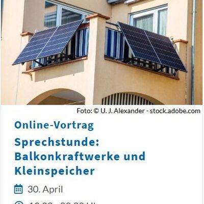 Balkonkraftwerke und Kleinspeicher
