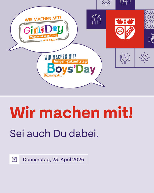 Bild vergr&ouml;&szlig;ern: Posting zum Girls`Day und Boys`Day 2026
