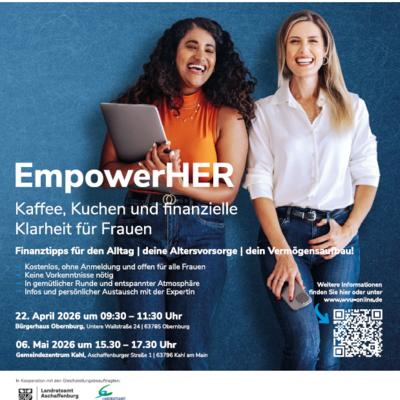Plakat Kaffee und Finanzen für Frauen 