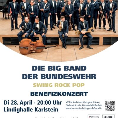 Plakat für das Benefizkonzert der Big Band der Bundeswehr 