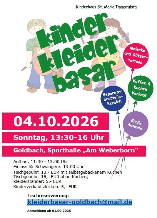 Bild vergr&ouml;&szlig;ern: Flyer Kinderkleiderbasar