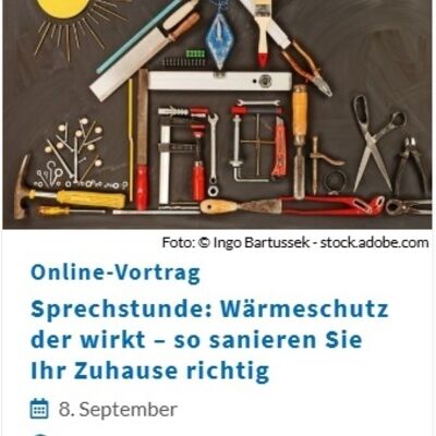 Online-Sprechstunde Wärmeschutz