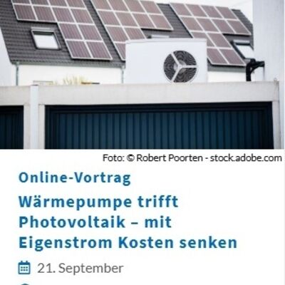 Online-Vortrag Wärmepumpe und PV