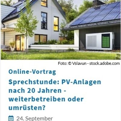 Online-Sprechstunde Ü20-PV-Anlage