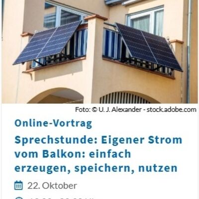 Online-Sprechstunde Balkonkraftwerk