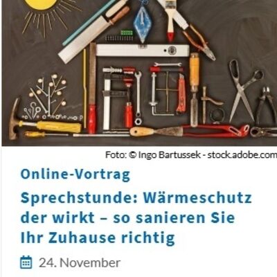 Online-Vortrag Wärmeschutz